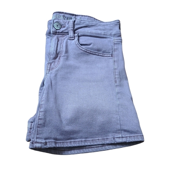 American Eagle outfitters Super Stretch AEO Twill midi dusty pink rose shorts - Picture 7 of 11